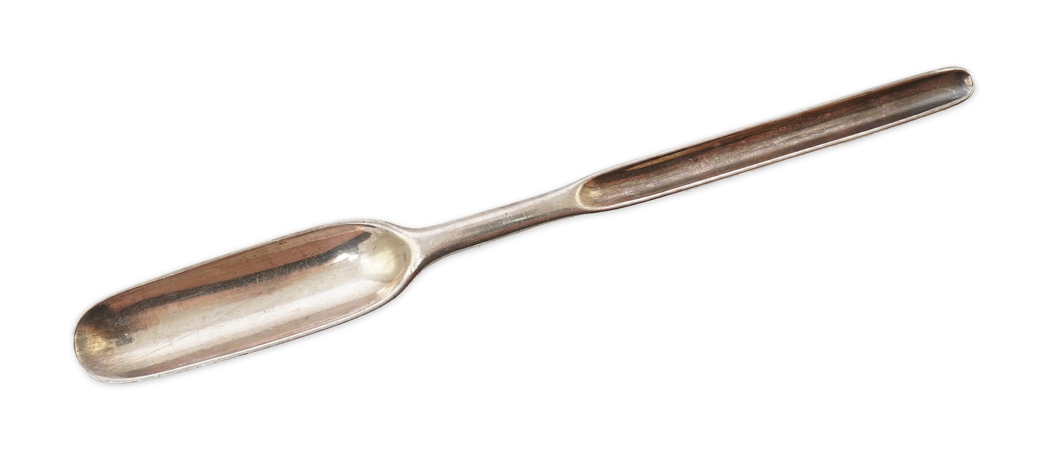 A George I silver marrow scoop, by Paul Hanet